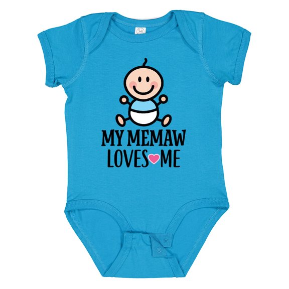 Inktastic My Memaw Loves Me Baby Boy Boys Baby Bodysuit