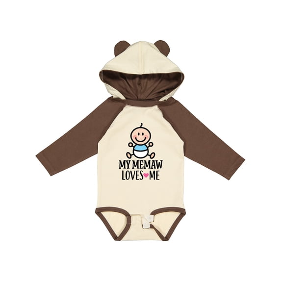 Inktastic My Memaw Loves Me Baby Boy Boys Long Sleeve Baby Bodysuit