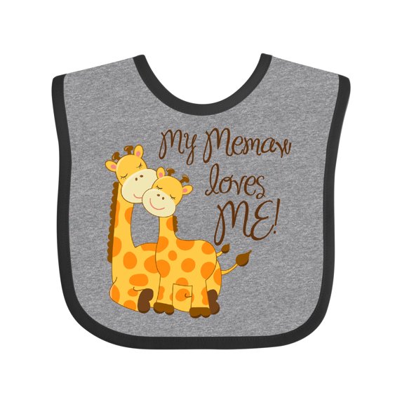 Inktastic My Memaw Loves Me Boys or Girls Baby Bib