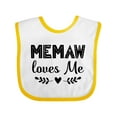 thumbnail image 1 of Inktastic My Memaw Loves Me Boys or Girls Baby Bib, 1 of 4