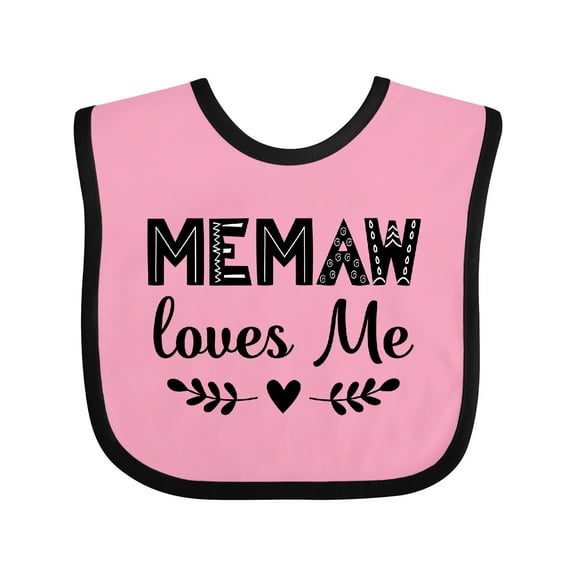 Inktastic My Memaw Loves Me Boys or Girls Baby Bib