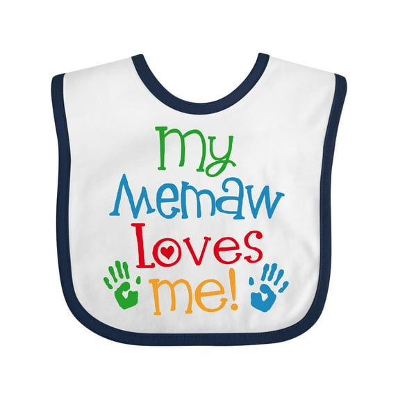 Inktastic My Memaw Loves Me Boys or Girls Baby Bib