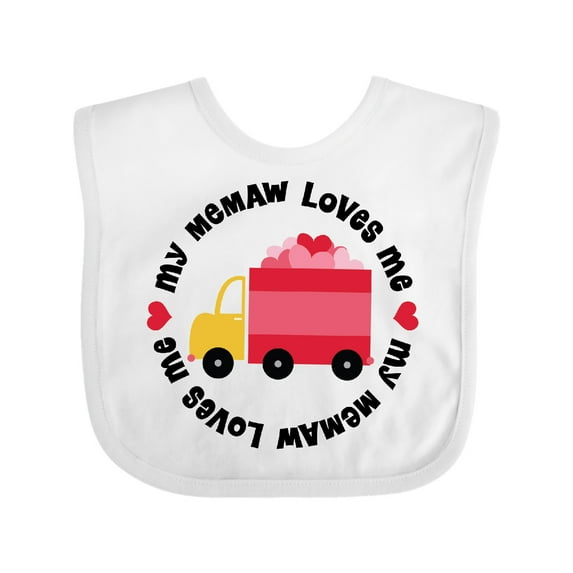 Inktastic My Memaw Loves Me Boys or Girls Baby Bib