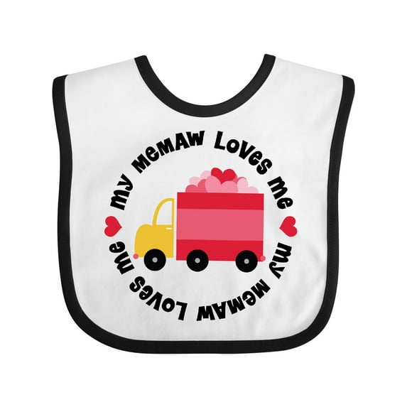 Inktastic My Memaw Loves Me Boys or Girls Baby Bib