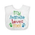 thumbnail image 1 of Inktastic My Memaw Loves Me Boys or Girls Baby Bib, 1 of 4