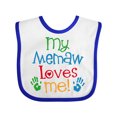thumbnail image 1 of Inktastic My Memaw Loves Me Boys or Girls Baby Bib, 1 of 4