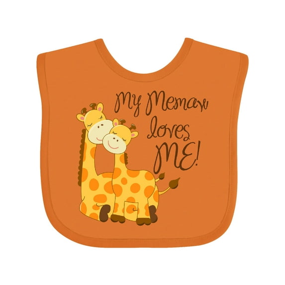 Inktastic My Memaw Loves Me Boys or Girls Baby Bib