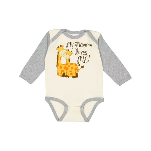 Inktastic My Memaw Loves Me Boys or Girls Long Sleeve Baby Bodysuit