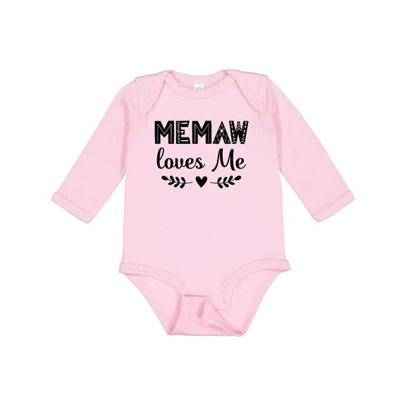 Inktastic My Memaw Loves Me Boys or Girls Long Sleeve Baby Bodysuit