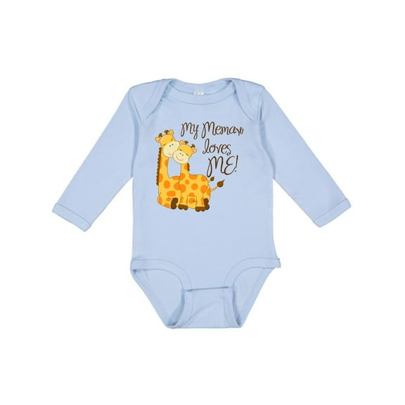 Inktastic My Memaw Loves Me Boys or Girls Long Sleeve Baby Bodysuit