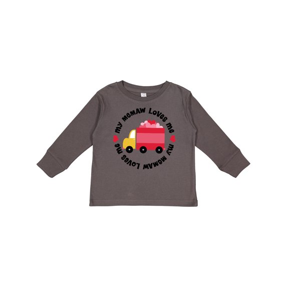 Inktastic My Memaw Loves Me Boys or Girls Long Sleeve Toddler T-Shirt