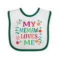 thumbnail image 1 of Inktastic My Memaw Loves Me Girl Grandchild Girls Baby Bib, 1 of 4
