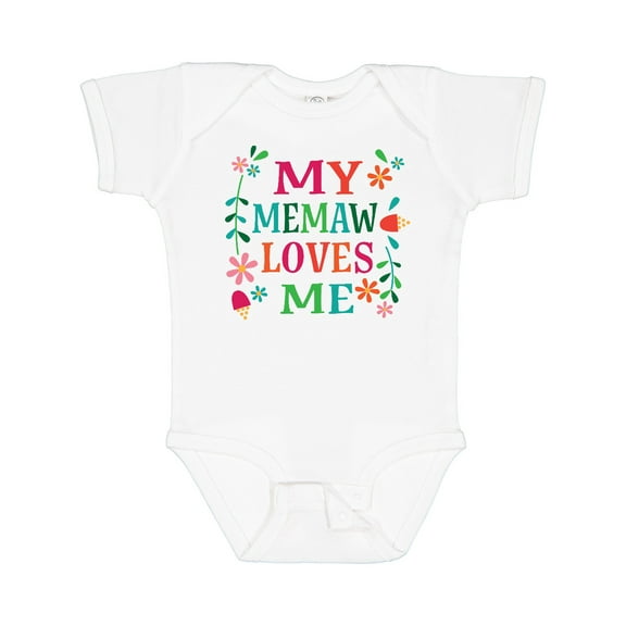 Inktastic My Memaw Loves Me Girl Grandchild Girls Baby Bodysuit