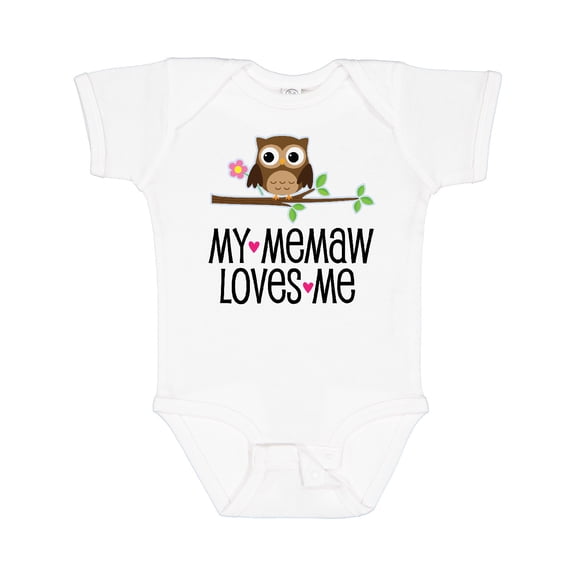 Inktastic My Memaw Loves Me Girl Owl Girls Baby Bodysuit