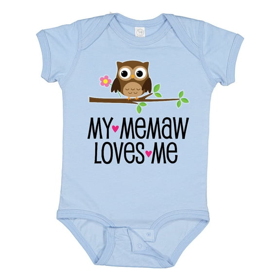Inktastic My Memaw Loves Me Girl Owl Girls Baby Bodysuit