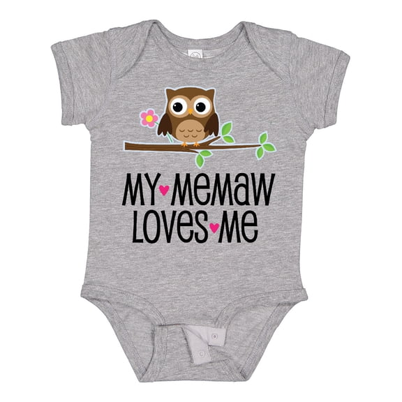 Inktastic My Memaw Loves Me Girl Owl Girls Baby Bodysuit