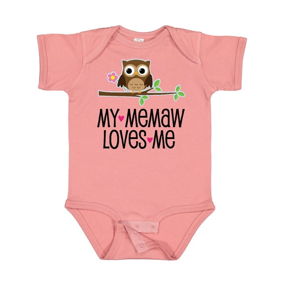 Inktastic My Memaw Loves Me Girl Owl Girls Baby Bodysuit