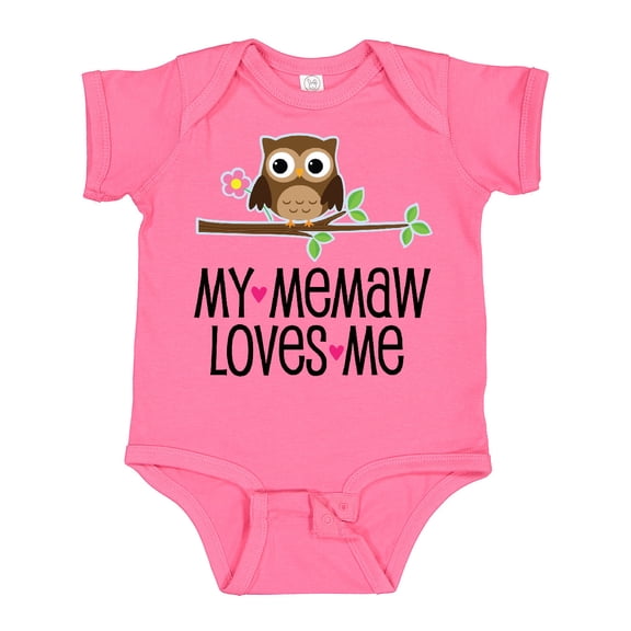 Inktastic My Memaw Loves Me Girl Owl Girls Baby Bodysuit