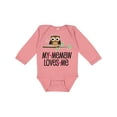 thumbnail image 1 of Inktastic My Memaw Loves Me Girl Owl Girls Long Sleeve Baby Bodysuit, 1 of 5