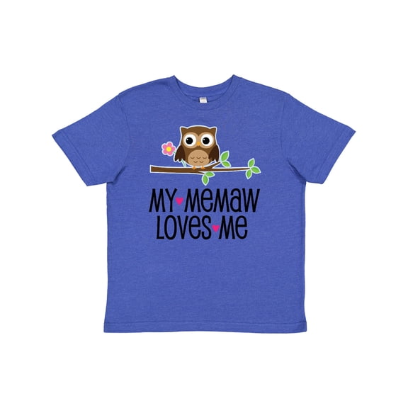 Inktastic My Memaw Loves Me Girl Owl Youth T-Shirt