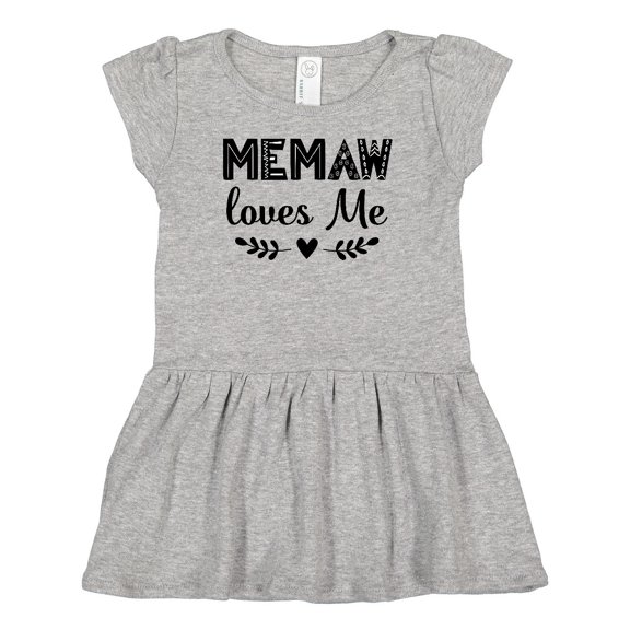 Inktastic My Memaw Loves Me Girls Baby Dress