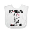 thumbnail image 1 of Inktastic My Memaw Loves Me Girls Girls Baby Bib, 1 of 4
