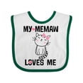 thumbnail image 1 of Inktastic My Memaw Loves Me Girls Girls Baby Bib, 1 of 4