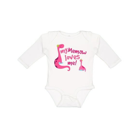 Inktastic My Memaw Loves Me Girls Long Sleeve Baby Bodysuit