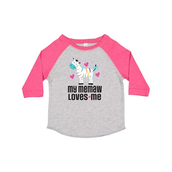 Inktastic My Memaw Loves Me Girls Zebra Girls Toddler T-Shirt