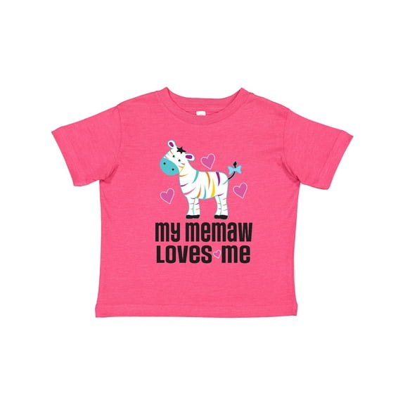 Inktastic My Memaw Loves Me Girls Zebra Girls Toddler T-Shirt