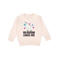 thumbnail image 1 of Inktastic My Memaw Loves Me Girls Zebra Toddler Sweatshirt, 1 of 4