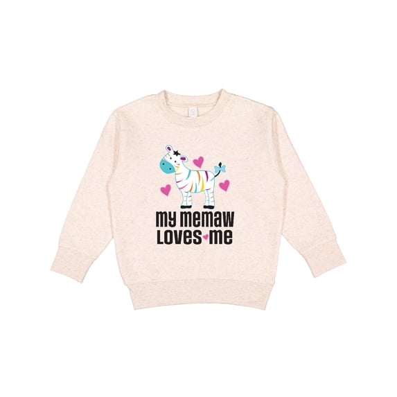 Inktastic My Memaw Loves Me Girls Zebra Toddler Sweatshirt