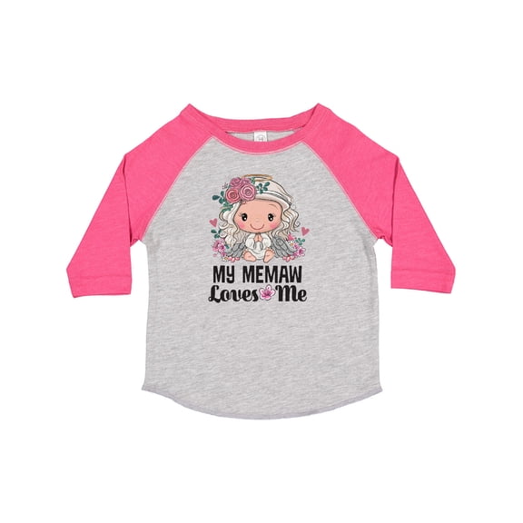 Inktastic My Memaw Loves Me Granddaughter Angel Girls Toddler T-Shirt