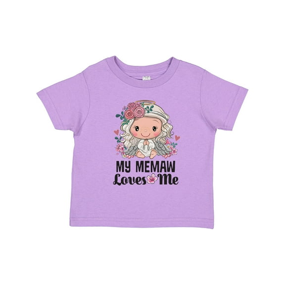 Inktastic My Memaw Loves Me Granddaughter Angel Girls Toddler T-Shirt