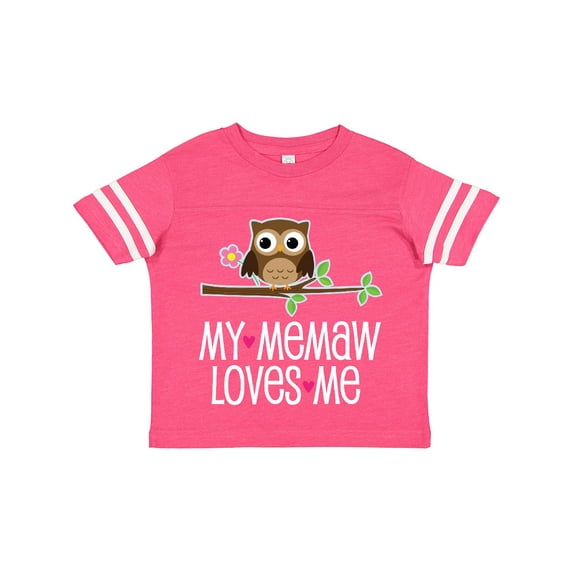 Inktastic My Memaw Loves Me Grandkids Owl Girls Toddler T-Shirt