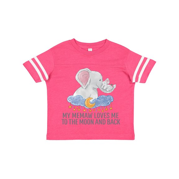 Inktastic My Memaw Loves Me to the Moon and Back Elephants in Clouds Boys or Girls Toddler T-Shirt