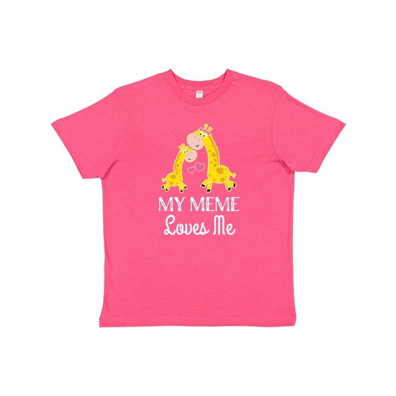 Inktastic My Meme Grandma Loves Me Giraffe Youth T-Shirt