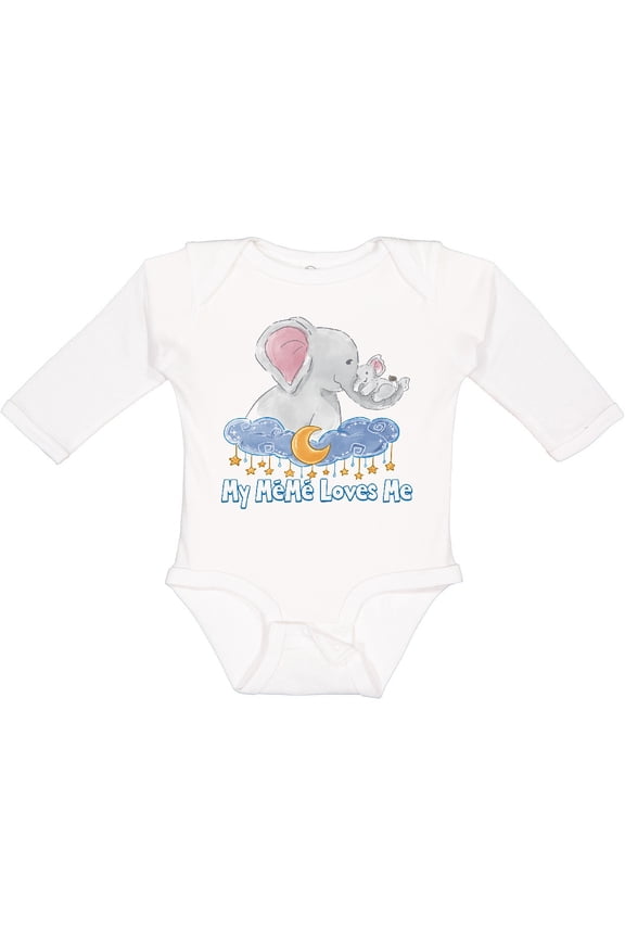 My Meme Loves Me Boys or Girls Long Sleeve Baby Bodysuit