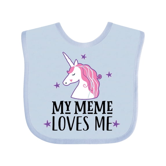 Inktastic My Meme Loves Me Girl Unicorn Girls Baby Bib