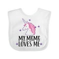 thumbnail image 1 of Inktastic My Meme Loves Me Girl Unicorn Girls Baby Bib, 1 of 4