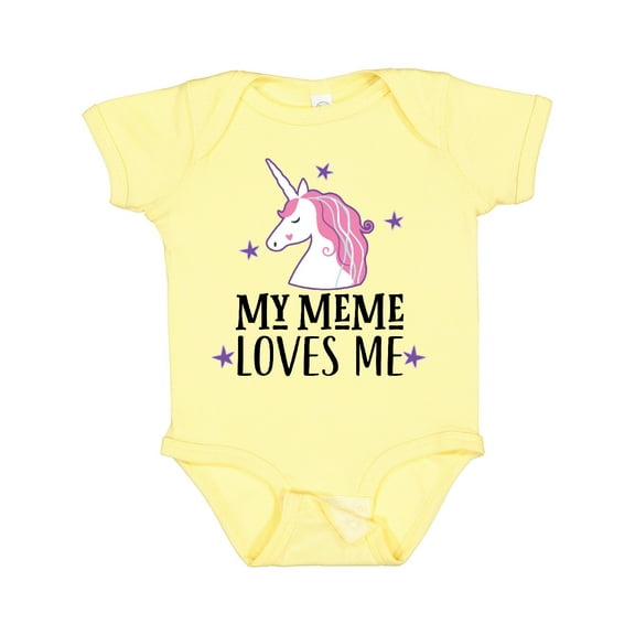 Inktastic My Meme Loves Me Girl Unicorn Girls Baby Bodysuit