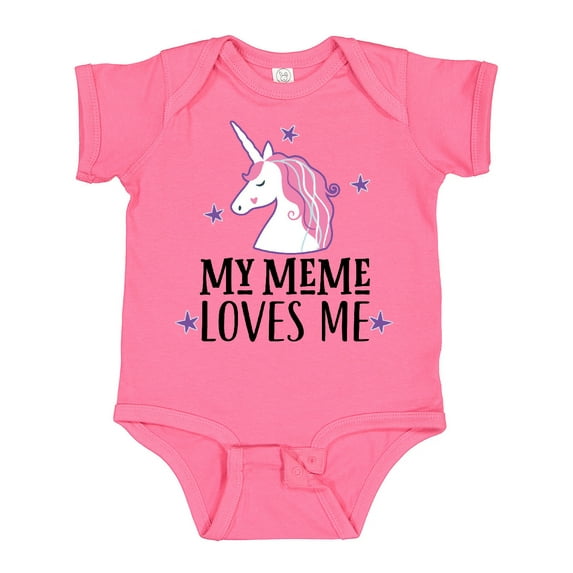Inktastic My Meme Loves Me Girl Unicorn Girls Baby Bodysuit