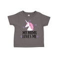 thumbnail image 1 of Inktastic My Meme Loves Me Girl Unicorn Girls Toddler T-Shirt, 1 of 5