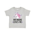 thumbnail image 1 of Inktastic My Meme Loves Me Girl Unicorn Girls Toddler T-Shirt, 1 of 5