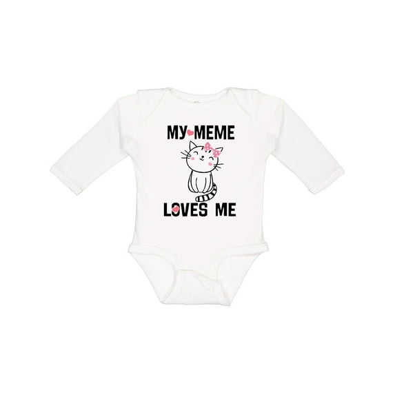 Inktastic My Meme Loves Me Girls Girls Long Sleeve Baby Bodysuit