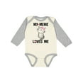 thumbnail image 1 of Inktastic My Meme Loves Me Girls Girls Long Sleeve Baby Bodysuit, 1 of 5