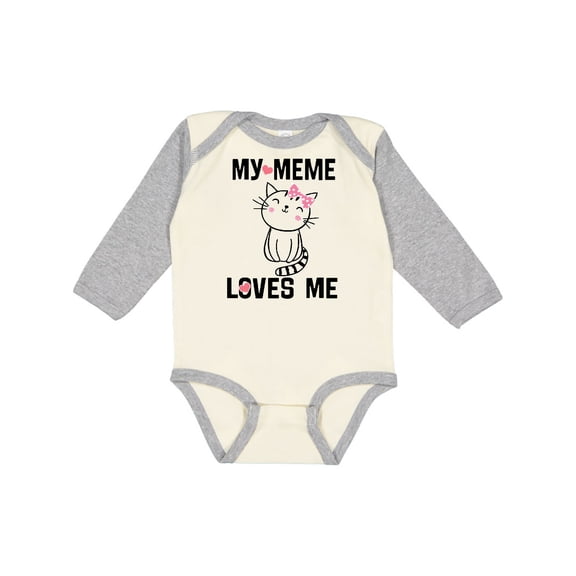 Inktastic My Meme Loves Me Girls Girls Long Sleeve Baby Bodysuit