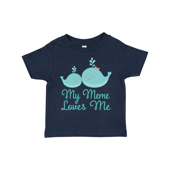 Inktastic My Meme Loves Me Whale Grandchild Boys or Girls Toddler T-Shirt