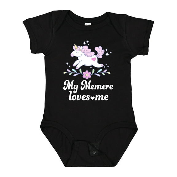 Inktastic My Memere Grandma Loves Me Unicorn Girls Baby Bodysuit