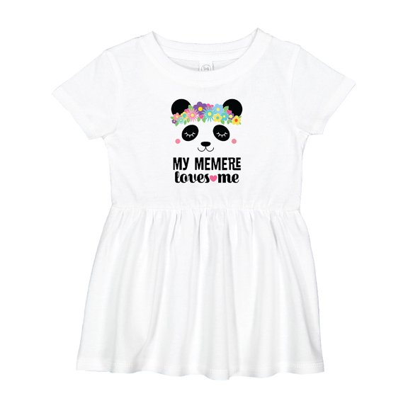 Inktastic My Memere Loves Me Girl Panda Girls Baby Dress